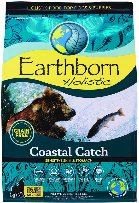 Earthborn Holistic 25lb Coastal Catch Grain Free Dog Food