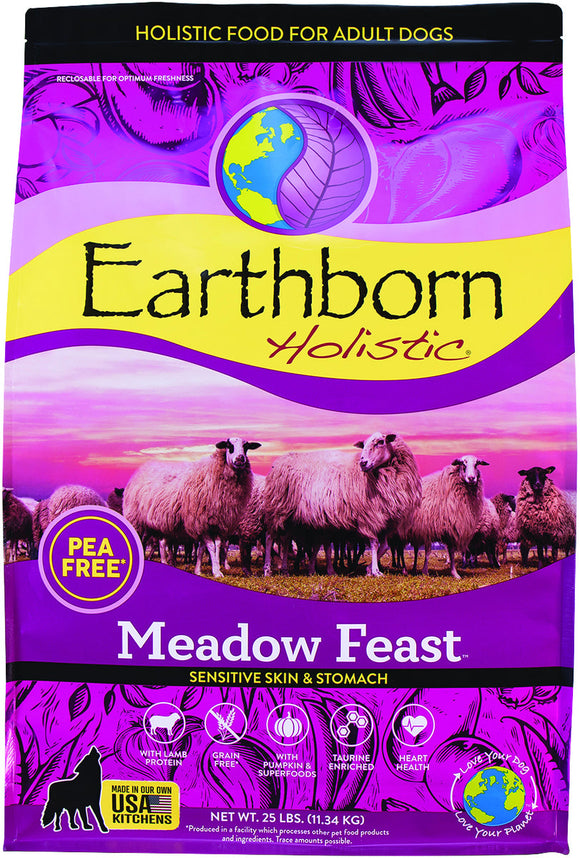 Earthborn 25 lbs Meadow Feast Grain Free Peas Free Dog Food