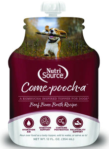 Nutri Source 12oz Come Pooch-A Broth Beef Recipe Dog Food