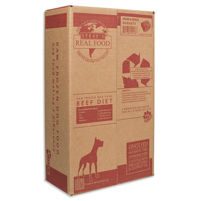 Steves Real Food Frozen Beef Patties Dog Food 13lb – Benson's Pet Center