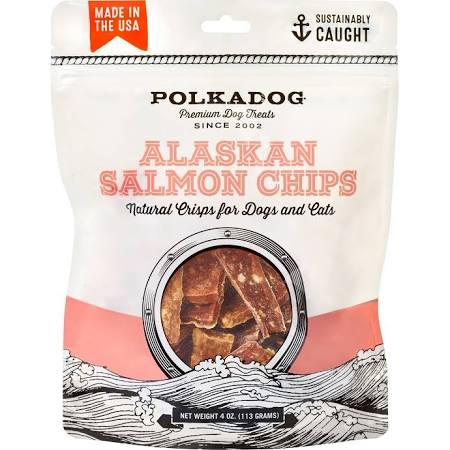 Polkadog Salmon Chips Peaches for dogs 4oz