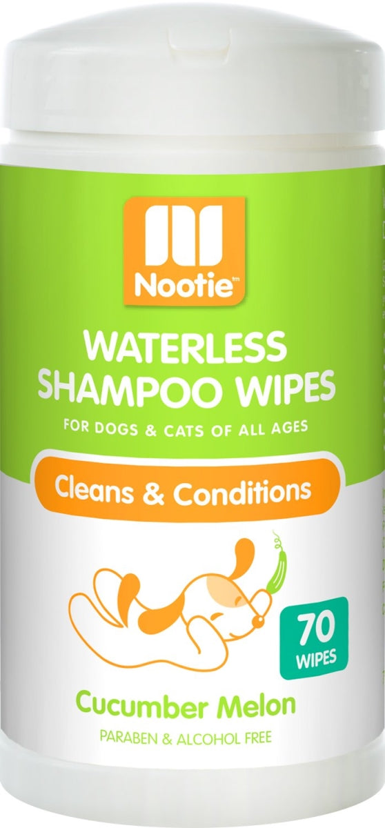 Nootie Waterless Shampoo Dog Wipes Cucumber Melon 70ct
