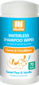 Nootie Waterless Shampoo Dog Wipes Sweet Pea Vanilla 70ct
