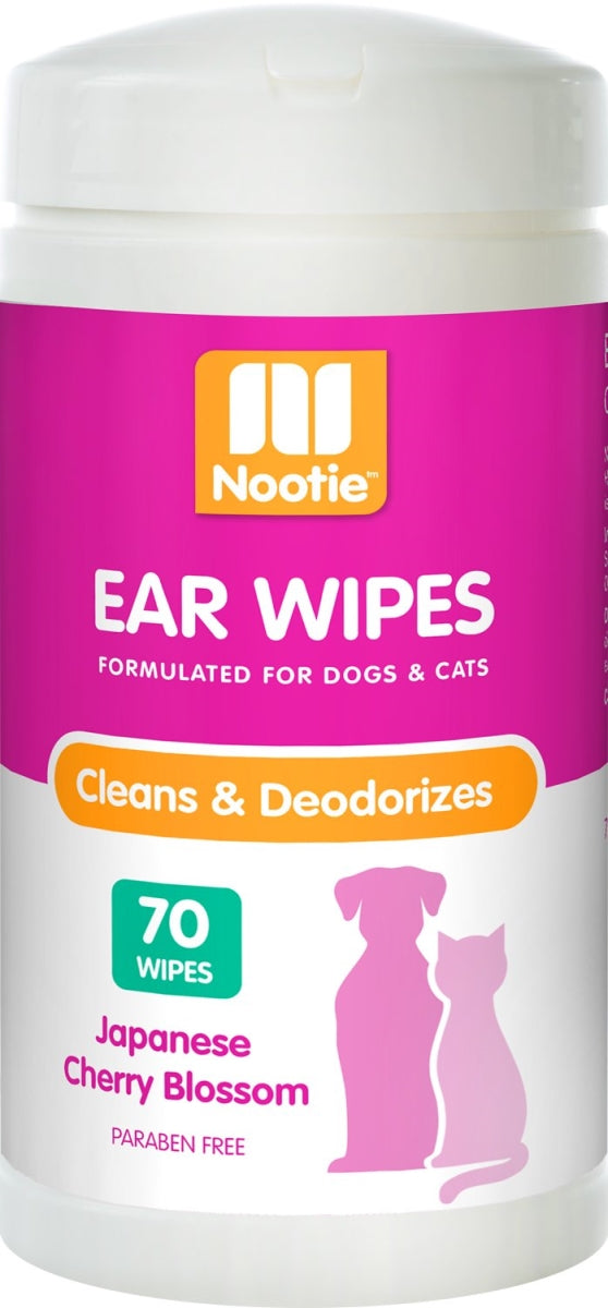 Nootie Waterless Dog Ear Wipes Cherry Blossom 70ct