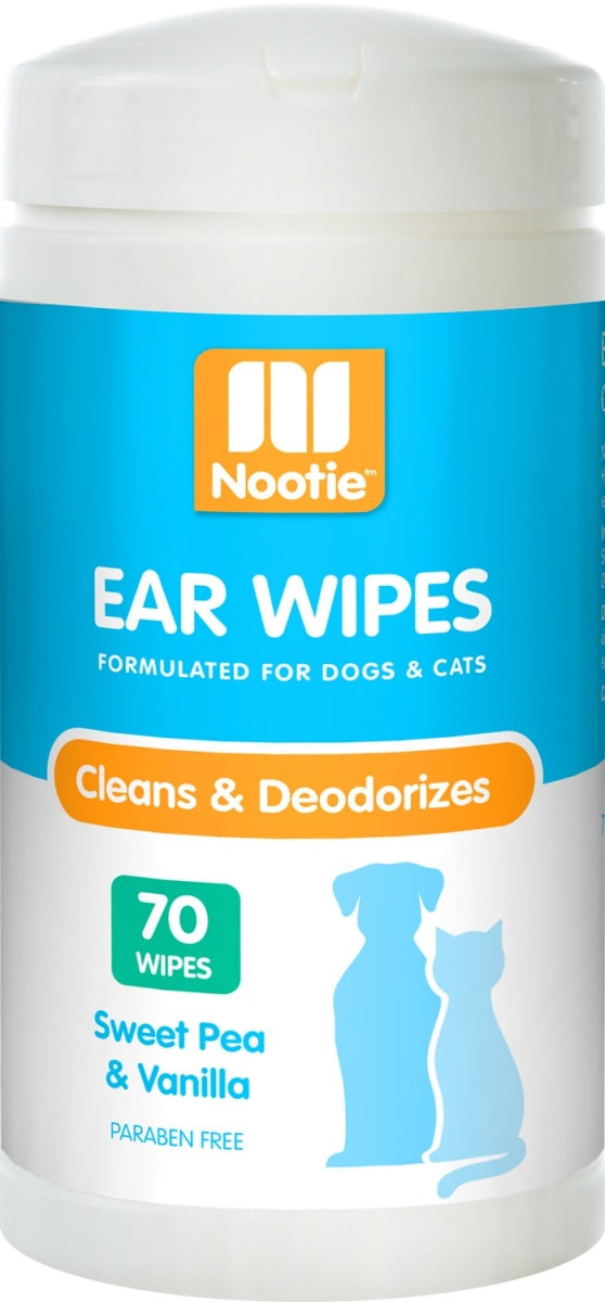 Nootie Waterless Dog Ear Wipes Sweet Pea Vanilla 70ct