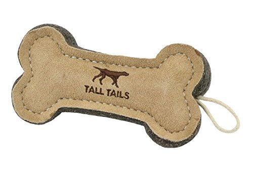 Tall Tails Bone Natural Leather 6 Dog Toy