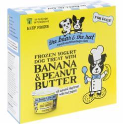 Bear and Rat Frozen Yogurt Dog Treat 3.5oz Peanut Butter Banana