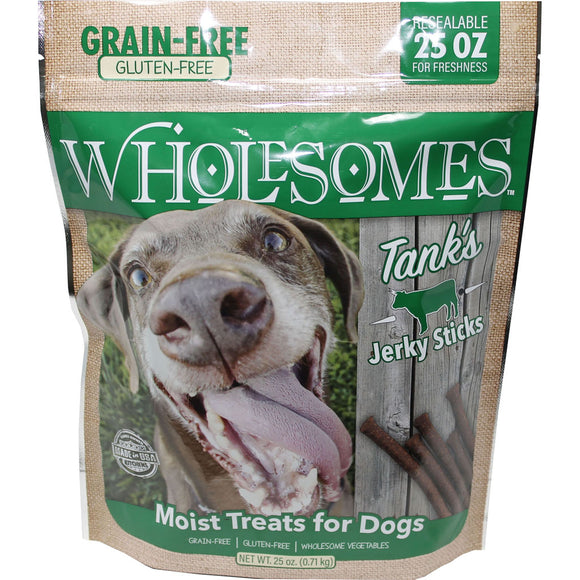 Wholesomes Grain Free Jerky Sticks Tank Dog Food 25 oz