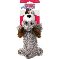 KONG Low Stuff Scruffs Plush Dog Toy Dark Brown Large