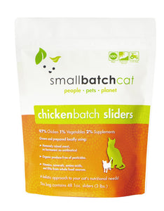 Small Batch 3lb Frozen Chicken Sliders Cat Food