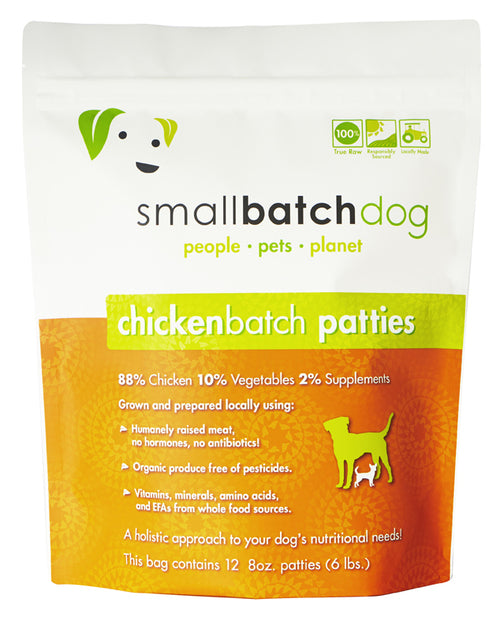 Small Batch 3 lbs Frozen Chicken Sliders Dog Food