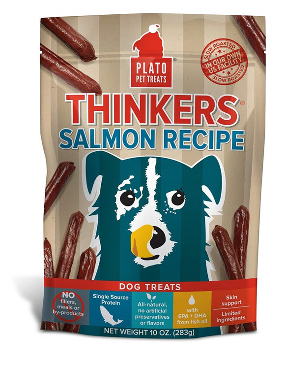 Plato Mini Thinkers Salmon Recipe Dog Treats  3 Oz.