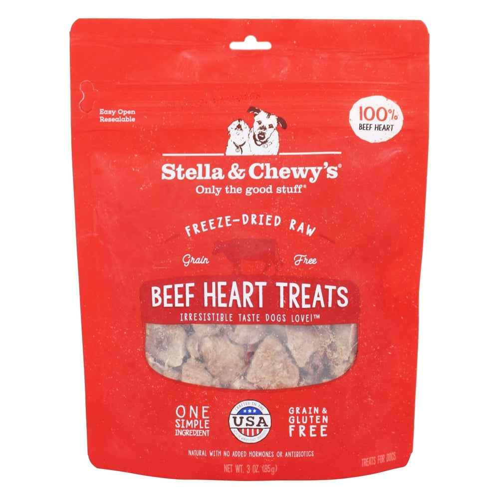 Stella & Chewy's Beef Heart Freeze-Dried Raw Dog Treats, 3 oz.