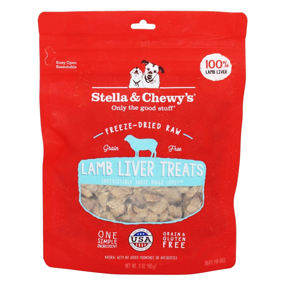 Stella & Chewy's Lamb Liver Freeze-Dried Raw Dog Treats, 3 oz.