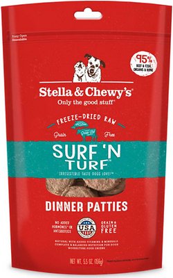 Stella & Chewy 25 oz Freeze-Dried Dinner Patties Surf & Turf Dog Food