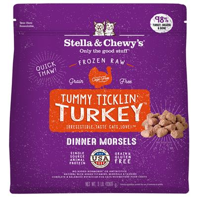 Stella & Chewy's 3 lbs Frozen Dinner Morsels Turkey Cat Food