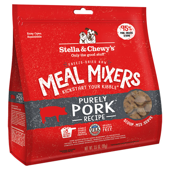 Stella & Chewy's 3.5 oz Dog Freez Dried Meal Mixers Pork