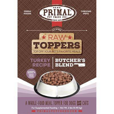 Primal 2 lbs Butchers Blend Topper Turkey Dog & Cat Food