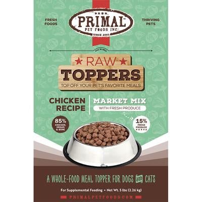 Primal 5 lbs Market Mix Topper Chicken Dog & Cat Food