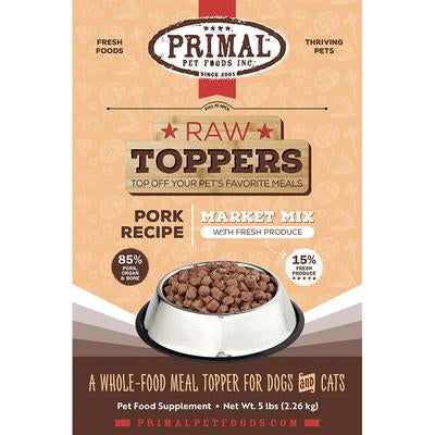 Primal 5 lbs Market Mix Topper Pork Dog & Cat Food