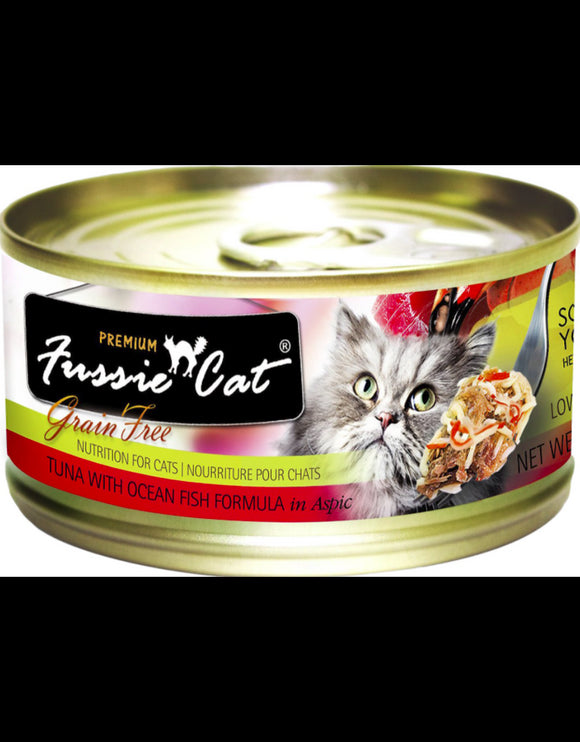 Fussie Cat 5.5 oz Grain Free Tuna with Ocean Cat Food