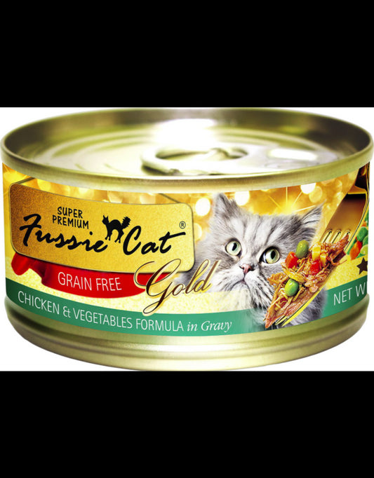Fussiecat 5.5 oz Grain Free Chicken with Vegetables Gravy Cat Food