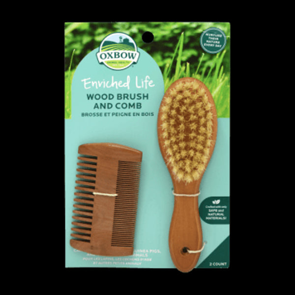 Oxbow Wood Brush & Comb for Small Animals