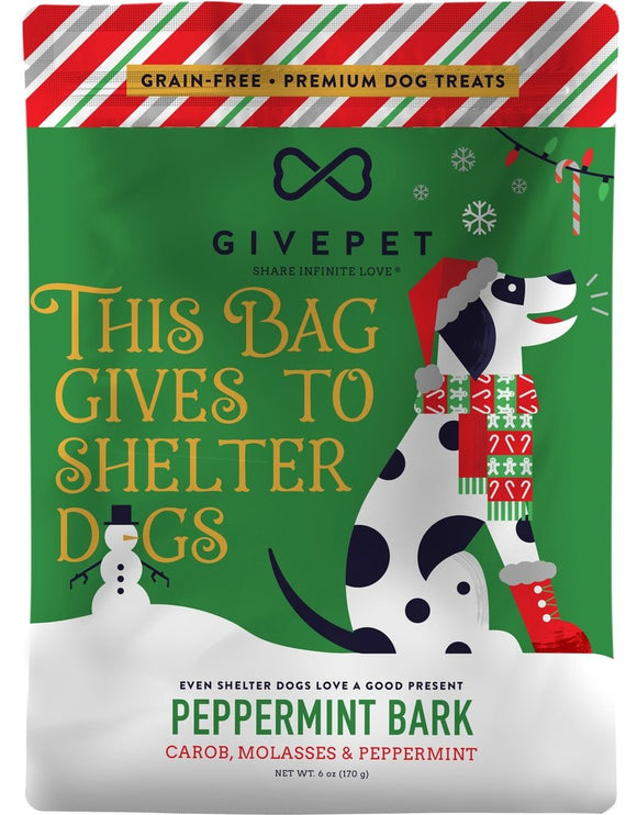Givepet 6 oz Give D Holiday Grain Free Peppermint Bark Dog Treat