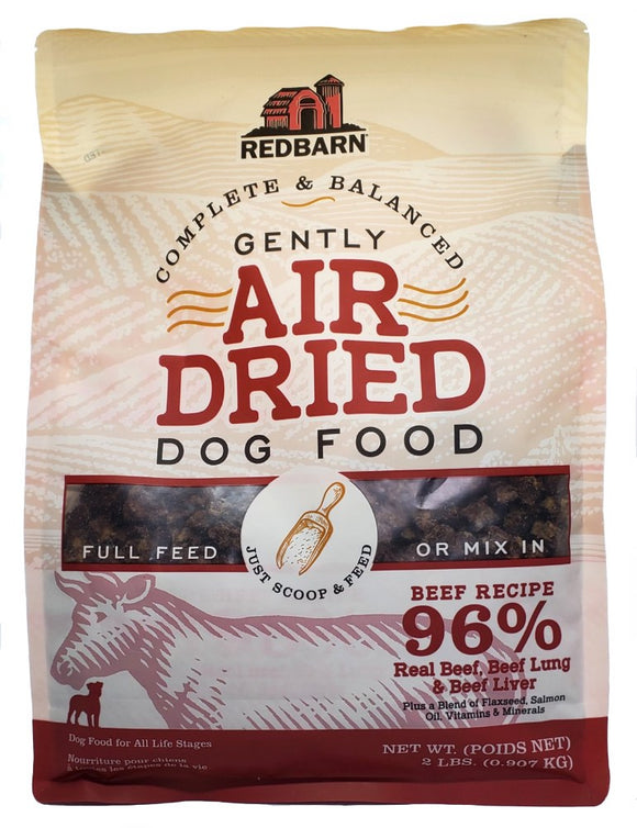 Redbarn 2 lbs Grain Free Air Dried Beef Recipe Dog Food