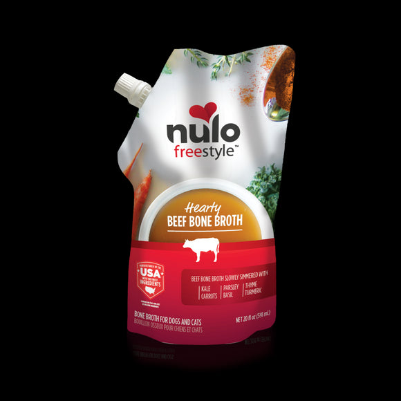 Nulo 20 oz Grain Free Beef Bone Broth for Dogs & Cats