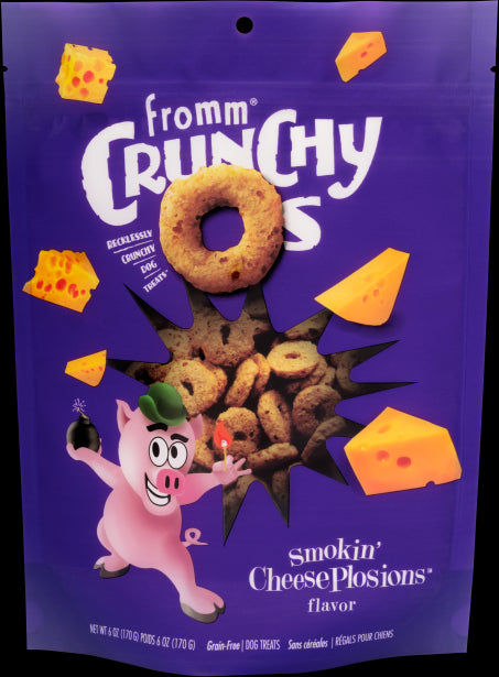 Fromm 26 oz Smoking Cheeseplosions Crunchy Os Dog Treats