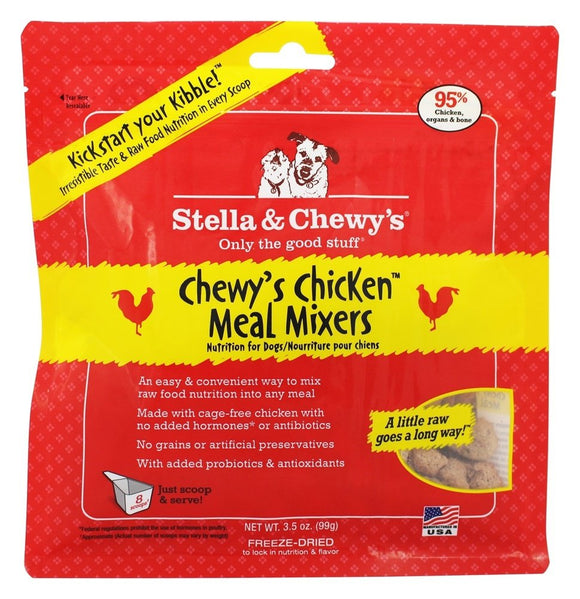 Stella & Chewy s Meal Mixers Chicken Grain-Free Dry Dog Food Topper  3.5 oz