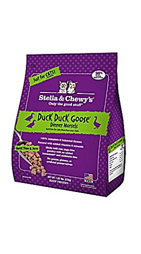 Stella & Chewy's Grain-Free Duck Duck Goose Dinner Morsels Frozen Cat Food, 1.25 Lb