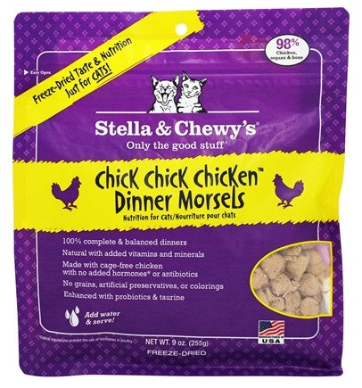 Stella & Chewy's Chicken Dinner Morsels Grain-Free Freeze-Dried Raw Dry Cat Food, 8 oz.