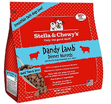 Pet Food Experts 84000140 4 lbs Stella & Chewys Dandy Lamb Frozen Dinner Morsels Dog Food - 4 per Case