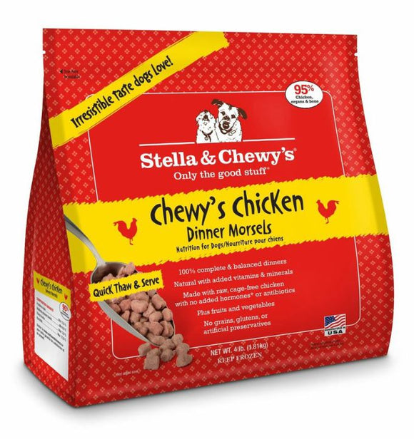 Stella Raw Chicken Morsels Dog Meal Recipe All Natural Organic Fruit Health 4lbs