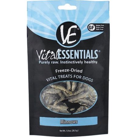 Vital Essentials Freeze-Dried Vital Treats Grain Free Minnows Freeze Dried Dog Treat, 1 oz