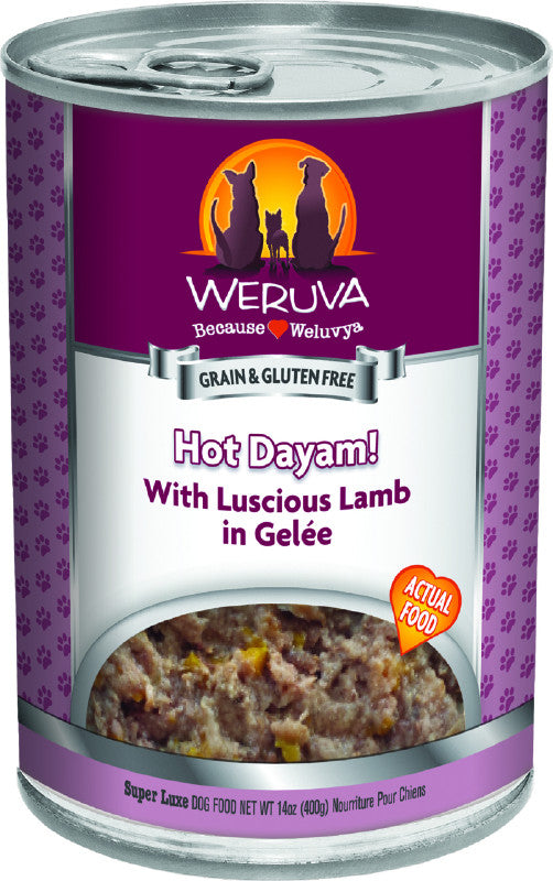 Weruva Classic Dog food 14oz Can Hot Dayam with Lamb