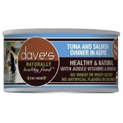Dave's Pet Food Naturally Healthy Tuna and Salmon in Aspic Canned Cat food 5.5oz (24 in case)