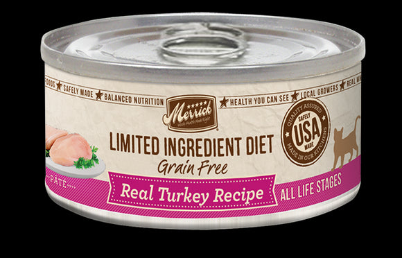 Merrick LID Real Turkey All Life Stages Wet Cat Food, 5 Oz