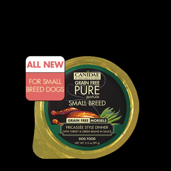 Canidae-Pure-Canidae Pure Petite Small Breed Morsel Wet Food- Turkey/green Be 3.5 Oz (Case of 12 )