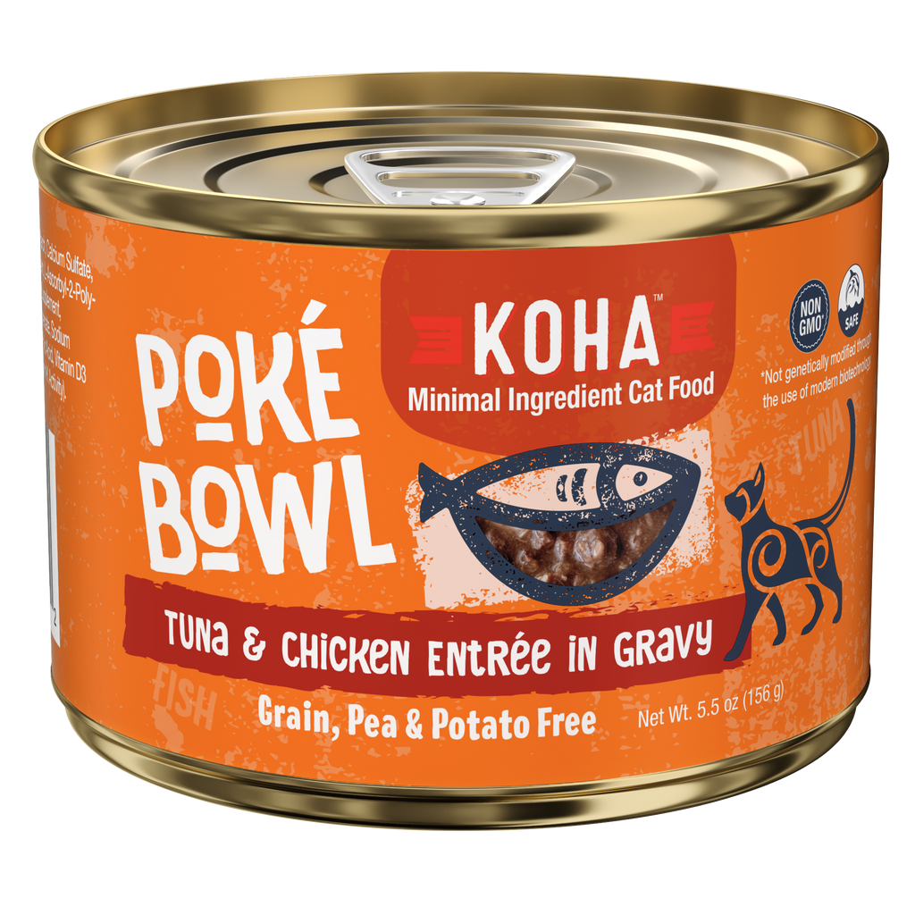 Koha Poke Cat Food 5.5oz Can Tuna and Chicken