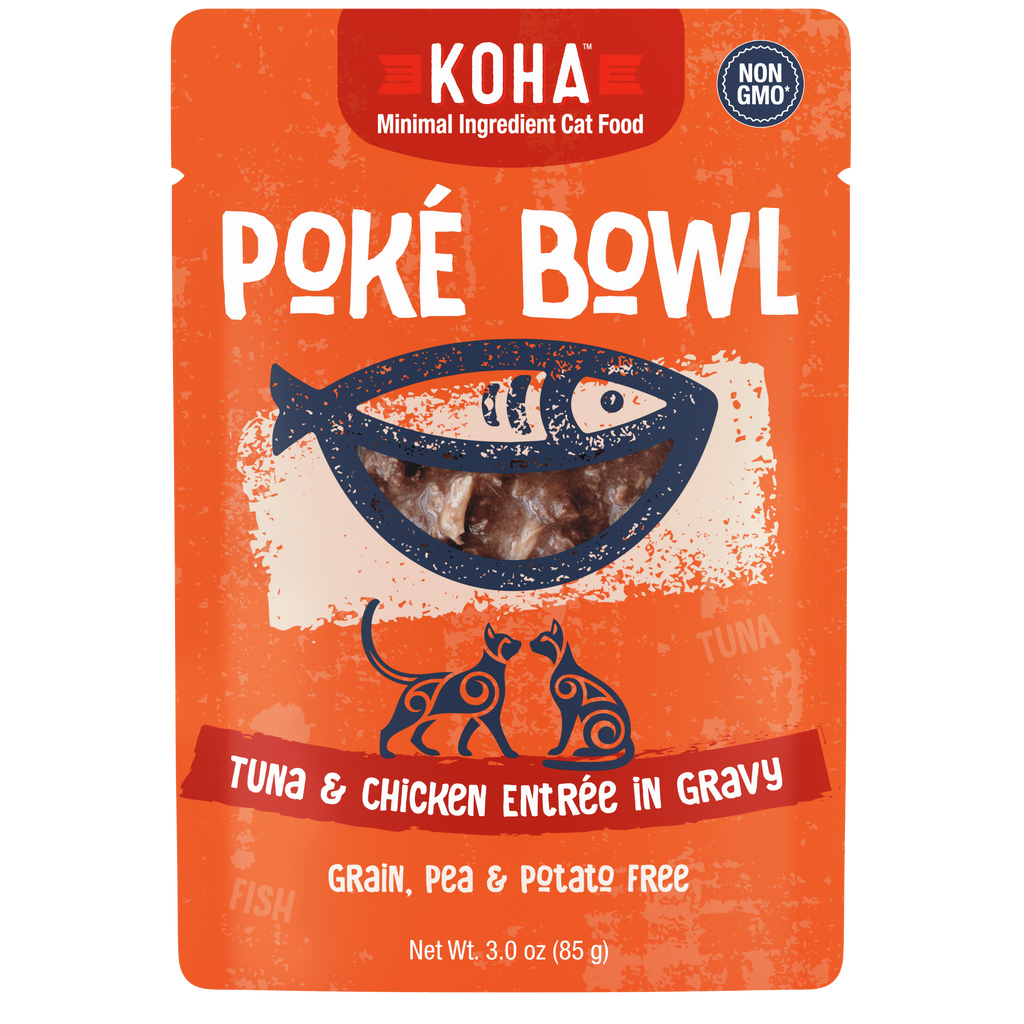Koha Poke Cat Food 3oz Pouch Tuna and Chicken