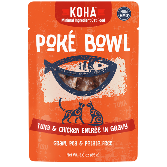 Koha Poke Cat Food 3oz Pouch Tuna and Chicken