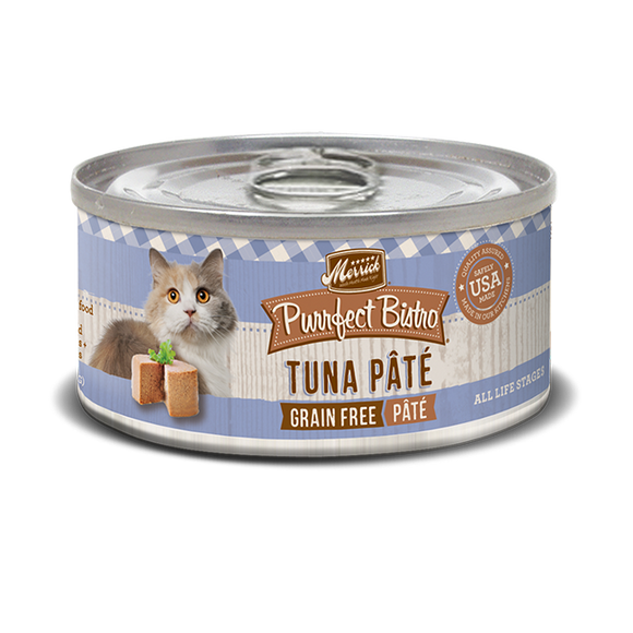 Merrick Purrfect Bistro Grain Free Tuna Pate Canned Cat Food, 3 oz., Case of 24 ()