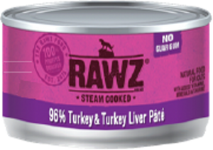 Rawz 96% Turkey Liver Cat Food 3oz