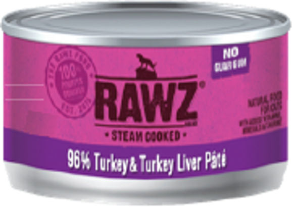 Rawz 96% Turkey Liver Cat Food 3oz