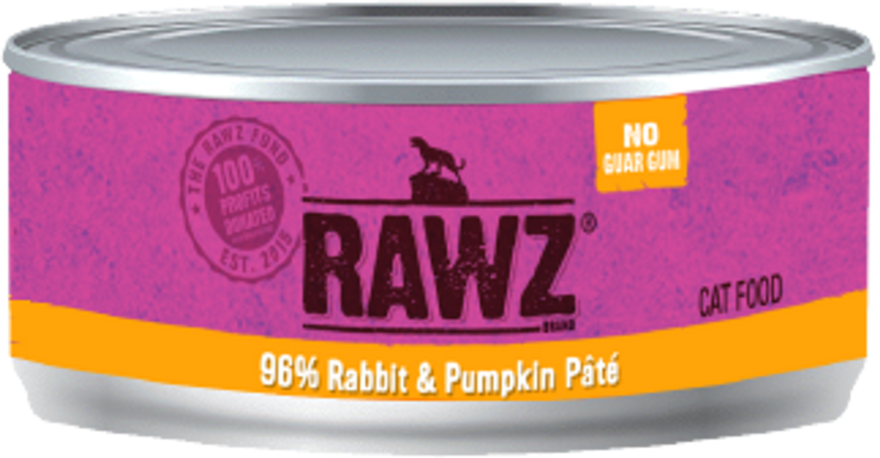 Rawz 96% Rabbit Pumpkin Cat Food 3oz