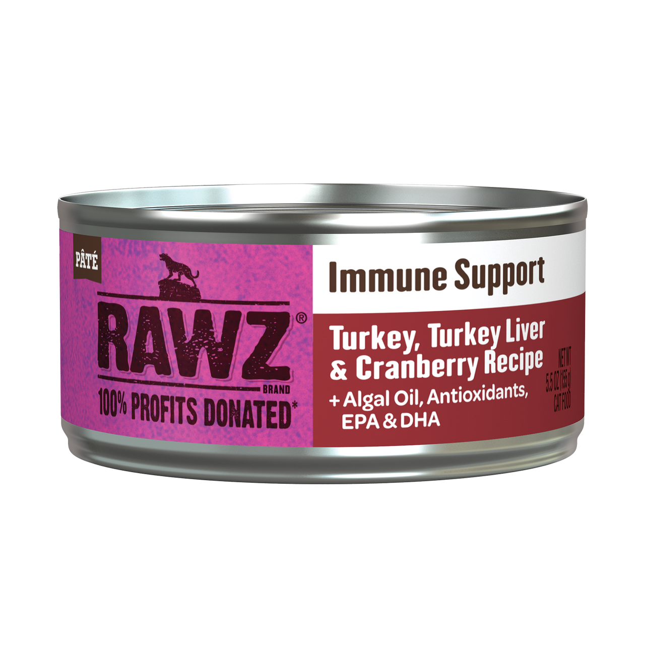 Rawz Immune Support Turkey, Turkey Liver Cat Canned 5.5oz