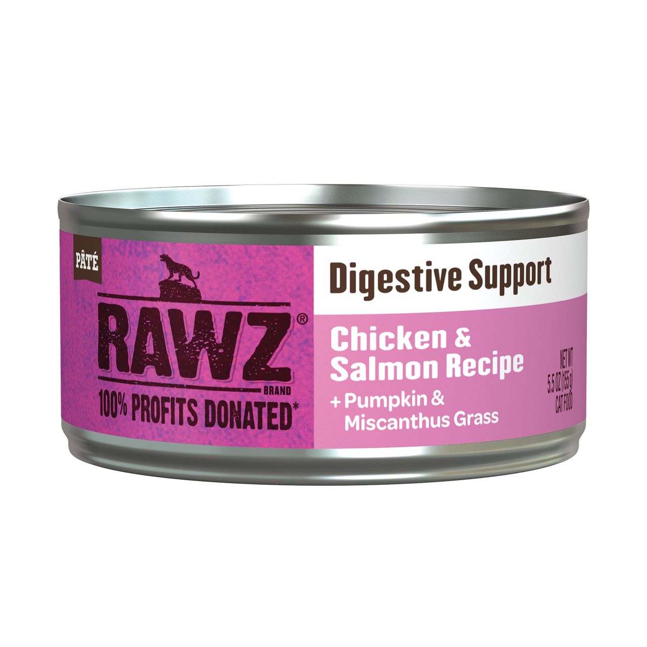 Rawz Digestive Support Chicken, Salmon & Pumpkin Cat Canned 5.5oz